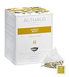 Althaus Tee LEMON MINT⋅ Kräutertee im Pyramidenbeutel PYRA PACK ⋅ Naturbelassener Kräutertee mit Zitronengras und Pfefferminze ⋅ 15 x 2,75g