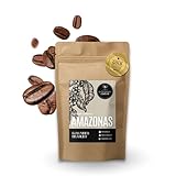 Amazonas Kaffee 250 g Ganze Bohne oder Gemahlen Goldmedaille 2024 Deutsche Röstergilde 100% Arabica Mit Noten von Schokolade Dunklem Karamell & Nüssen