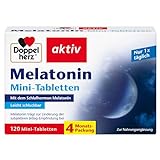 Doppelherz Melatonin – Trägt zur Linderung der subjektiven Jetlag-Empfindung bei – 120 leicht schluckbare Mini-Tabletten