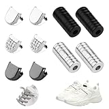 LELE LIFE Schnürsenkel-Clips, ohne Binden, Schnürsenkel, Schnallenschlösser, Metall, elastisch, kein Binden der Schuhschnur, Endspitzen mit Strass für Erwachsene, ältere Menschen, 5 Stile, 50 Stück