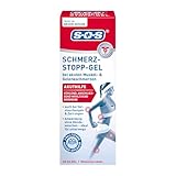 SOS Schmerz-Stopp-Gel, Schmerzgel zur schnellen Linderung von Muskelschmerzen, Gelenkschmerzen und posttraumatischen Schmerzen, mit Massage-Applikator und Kalt-Warm-Wirkung, 1 x 50 ml Gel