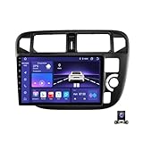 DXSYGMBN Android 13 Autoradio 2 Din Radio Für Civic EK3 EK4 EK9 1995~1999 9 Zoll Doppel Din Android Car Radio Mit Navi FM RDS DSP Carplay/Auto, Mit AHD Rückfahrkamera,8 core m300s 4g+32g