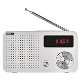 EMOS Tragbares Digitales FM-Radio und MP3-Player mit Akku, USB-Port, Micro-SD Karte-Slot und Kopfhörer-Anschluss/ausziehbare Antenne, FM 88–108 MHz