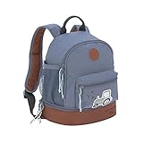 LÄSSIG Kinderrucksack mit Brustgurt Kindergartentasche Kindergartenrucksack 27 cm, 4,5 Liter oben, 1,5 Liter unten, 3 Jahre/Mini Backpack Adventure Tractor