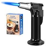 Royouzi Flambierbrenner KüChenbrenner with Safety Lock Einstellbar NachfüLlbar Brenner KüChe Flambierbrenner Geeignet FüR CrèMe BrûLéE, Grillen, Kochen, Camping (blak)