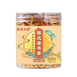300 g/Flasche getrockneter Mandarinenschalen- und Ingwer-Reistee, getränkt in Wasser anstelle von Tee, gebratener Ingwertee und getrockneter Mandarinenschalentee von Hand.