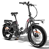 Fafrees F20 X-MAX E Bike Elektrofahrräder 20 Zoll, Ebike Herren 48V 30Ah Akku, Reichweite 120-200km, 4.0 Fat Tire Klapprad E-Bike, 65 N.m Motor E Fahrrad Damen Lastkapazität 150 kg, Schwarz (Weiß)