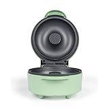 Giles & Posner Donut-Maker – Maschine für einen einzelnen großen Donut, PFAS-freie Antihaftbeschichtung, leichte Reinigung, 12,5 cm Plattengröße, Kontrollleuchten, Sorbetgrün, 550 W