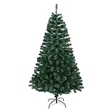 SVITA Künstlicher Weihnachtsbaum 210cm klappbar mit 1150 Zweig-Spitzen inkl. Metall Ständer Christbaum Tannenbaum künstlich Schnellaufbau Klappsystem Luvi-Nadel