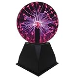 DAXGD Plasmakugel 12cm, Magische Plasma Ball, Berührungsempfindliche und Sound rotlicht Leucht Ball, Elektrostatische Kugel, Blitzkugel, Blinkende Pädagogisches Spielzeug Plasmalampe