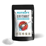 NUTRIFY Erythrit 1kg kalorienfreier Zucker - 100% vegan Zuckeralternative Erythritol low-carb light Zuckerersatz - Alternative zum Kochen & Backen, 1000g
