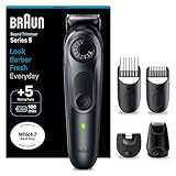 Braun Barttrimmer Series 5, Bartschneider und Trimmer für Herren, mit ultrascharfer Klinge, 40 Längeneinstellungen, Tasche, 100 Min. kabellose Laufzeit, BT5420