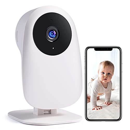 Nooie Baby Kamera WiFi, Babyphone 1080P und 2-Wege-Audio, mit Bewegungs- und Tonerkennung, IR-Nachtversion, Speicherung über SD-Karte und Cloud, funktioniert mit Alexa
