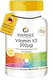 Vitamin K2 200μg - 100 Tabletten - natürliches Menaquinon MK-7 - hochdosiert & vegan | Warnke Vitalstoffe - Deutsche Apothekenqualität