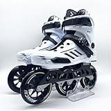 Inliner Skates, 3 Rollschuhe Mit 110-mm-Rädern Für Unisex, Hochleistungs Profi Rennskating Stiefel, Herausnehmbares, Waschbares Innenfutter, Für Männer Frauen Erwachsene Teenager Kinder(Size:38,Color: