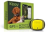 Kippy – GPS Tracker Halsband Evo für Hunde und Katzen – Gesundheits- und Aktivitäts-Tracker – GPS Tracker Katze, Hund – Wasserdichter GPS Tracker – Ortungsgerät mit Sofortalarm und Led – Gelb