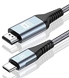 sweguard USB C auf HDMI Kabel 4K 2M,USB Typ C auf HDMI UHD Kabel Geflochten Thunderbolt 3/4 Adapter Kompatibel für i Phone 15 Pro Max,MacBookPro/Air,iMac,iPad,Samsung S24 S23 zu s8,Surface,Dell,HP