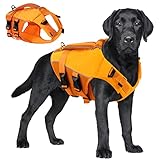 ASENKU Schwimmweste Hund Groß XL,Verstellbar & Ripstop Hundeschwimmweste,Rettungsweste für Hunde mit Griff und Reflektierend, Hunde Schwimmweste für Chihuahua,Dackel,Französische Bulldogge, Labrador