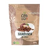 Kakaobohnen Roh Bio - 500g. Rohe Kakaobohnen Ungeröstet zum Essen aus Peru. Raw Cacao Beans Kakao Bohne Ganze Sorte Criollo. Bbiologischer Anbau.