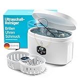 KLARBERG® Ultraschallreinigungsgerät Brille, Schmuck uvm. I Ultraschallreiniger I Ultraschallbad für eine Tiefenreinigung I ultrasonic cleaner, Brillenreinigungsgerät (600ml)