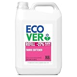 Ecover Weichspüler Nachfüllpack, sorgt für weiche und geschmeidige Wäsche, Apfelblüten- und Mandelduft, 166 Wäschen, 1 x 5L