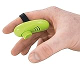 LMS Trading Finger-Clicker grün ergonomisch geformter Clicker mit weichem Silikonring zum Aufstecken auf den Finger