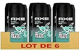 AXE Deodorant für Herren, Spray Ice Fall, 48 Stunden non-stop frisch, Duft von Eissalbei und Mandarine (6 x 200 ml)