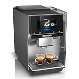 Siemens Kaffeevollautomat EQ700 classic TP715D01, App-Steuerung, Cold Brew, intuitives Full-Touch-Display, bis zu 10 individ. Kaffeekreationen als Favoriten, autom. Dampfreinigung, 1500 W, grau-silber