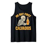Calvados Lustiges Skelett Apfel Alkohol Humor Frankreich Geist Tank Top