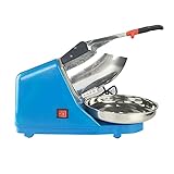 KIOPOWQ Elektrischer Eisrasierer Maschine 300W Eiscrusher Crusheisbereiter Eiswürfel Eiszerkleiner Eismühle Edelstahl Eiszerkleinerer 220V Blau