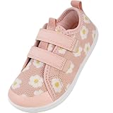IceUnicorn Kinder Barfußschuhe Breite Zehenbox Jungen Mädchen Hausschuhe Minimalistische Outdoor Traillaufschuhe Walking Schuhe(Nude Pink, 29EU Weit)