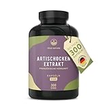 Artischocken Kapseln Hochdosiert – 2400 mg pro Dosis – 60 mg Cynarin – 28.800 mg Artischocke – 12:1 Extrakt – 300 vegane Kapseln – Laborgeprüft – Deutsche Produktion – TRUE NATURE®