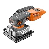 AEG BFS18SBL-14-0 Schwingschleifer, 18 V, 1/4 Blatt, 7000 bis 12000 osc/min, Befestigung mit Klettverschluss oder Zange (ohne Akku)