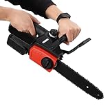 Mini KettensäGe 21V Akku Mit Und LadegeräT Schwarze Elektro BüRstenlose Hoher Wirkungsgrad Durchdachtes Design Gute WäRmeableitung Geeignet FüR GäRten Parks BauernhöFe Weiden Ranches ObstgäRten