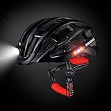 Himiway Fahrradhelm mit Scheinwerfer, Rücklicht, Seitenlichter für Erwachsene Herren Damen, Allround Helme für Outdoor Sport