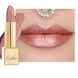 OULAC Lippenstift Metallic Glanz Finish, Kein Körniges Gefühl Lipstick mit Langanhaltend Feuchtigkeitsspendende und Wasserdicht, Vegan, 4.3g, (07) Pure Envy
