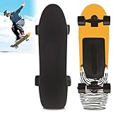 Nicvrea Elektro-Skateboard mit Fernbedienung, Cruiser-Skateboard für Erwachsene, 22 km Höchstgeschwindigkeit, 4Geschwindigkeiten verstellbar, leicht und tragbar, elektrisches Longboard,E