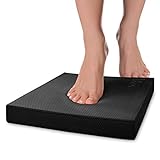 Yes4All BAAW Balance Pad L XL inkl, balance pad erwachsene für Stabilität; balance-pad für Fitness-Workout-Training Geeignet für zu Hause, Arbeit (Schwarz-L)