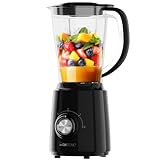 Clatronic® Standmixer 500W | Mixer | BPA frei | 4-fach Edelstahl-Messer rostfrei | 1,5L Smoothie Maker | Ice-Crush Funktion | 3 Stufen | Turbo-Funktion | Deckel mit Nachfüllöffnung | UM 3826