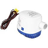Bilgepumpen, 12V 1100GPH Automatische Bilgenpumpe Marine Tauch Bilge Auto Silent Flüssigkeitspumpe Wasserpumpe für Boote, Teiche, Pools