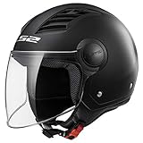 LS2, Jet-Motorradhelm AIRFLOW SOLID Matt Black, L