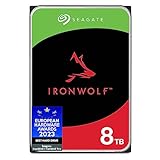 Seagate IronWolf 8 TB interne Festplatte NAS HDD, 3.5 Zoll, 5400 U/Min, 256 MB Cache, SATA 6 Gb/s, silber, inkl. 3 Jahre Rescue Service, Modellnr.: ST8000VNZ02
