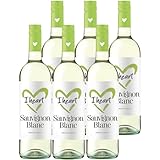 I heart Sauvignon Blanc Wein (6 x 0,75 l) - fruchtig-frischer Weißwein, Trocken, Aromen exotischer Früchte, modern, frisch-fruchtig und leicht, ideal zu leichten Salaten oder Pasta
