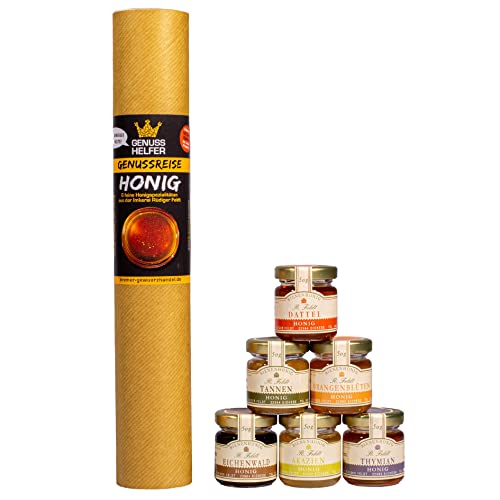 Genussreise Honigspezialitäten - 6 kleine Honiggläser, die das Leben süßer machen - Tolle Geschenkidee