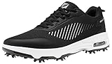 Fenlern Herren Golfschuhe Mesh Atmungsaktive Leichte Golf Sport Luftgepolsterte Schuhe Mit 9 Golf Spikes (Schwarz-Weiß, 46)