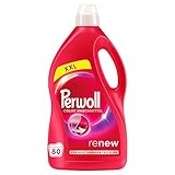 Perwoll Color Waschmittel (80 Waschladungen), Feinwaschmittel reinigt sanft und erneuert Farben und Fasern, für alle farbigen Textilien, Color Waschmittel mit Dreifach-Renew-Technologie