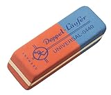 Läufer 00440 Doppe-Universal 0440 Radierer, Radiergummi aus Kautschuk, der rot-blaue Klassiker, radiert Bleistifte und Buntstifte