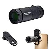 FotoZ 8X Monokular-Teleskop für iPhone & Android und die meisten Smartphones, mit 8X optischem Zoom-Teleobjektiv & 17 mm Universal-Handy-Clip & Aufbewahrungstasche