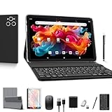 ANTEMPER Tablet 10 Zoll mit Tastatur und Stift | 16GB RAM+128GB ROM (1TB TF) 2024 Neueste Android 13 Tablet PC | MTK Octa-Core 2.0GHz | 5G WiFi | 13MP | 7000mAh Akku | GMS Zertifiziert, Schwarz