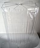 RIDDER Brillant Duschspinne, Duschfaltkabine, Ombrella, Badewannenvorhang, Kunststoff (ABS = Acrylnitril-Butadien-Styrol) / Edelstahl/PEVA (Polyethylen-Vinylacetat), transparent, 170 cm